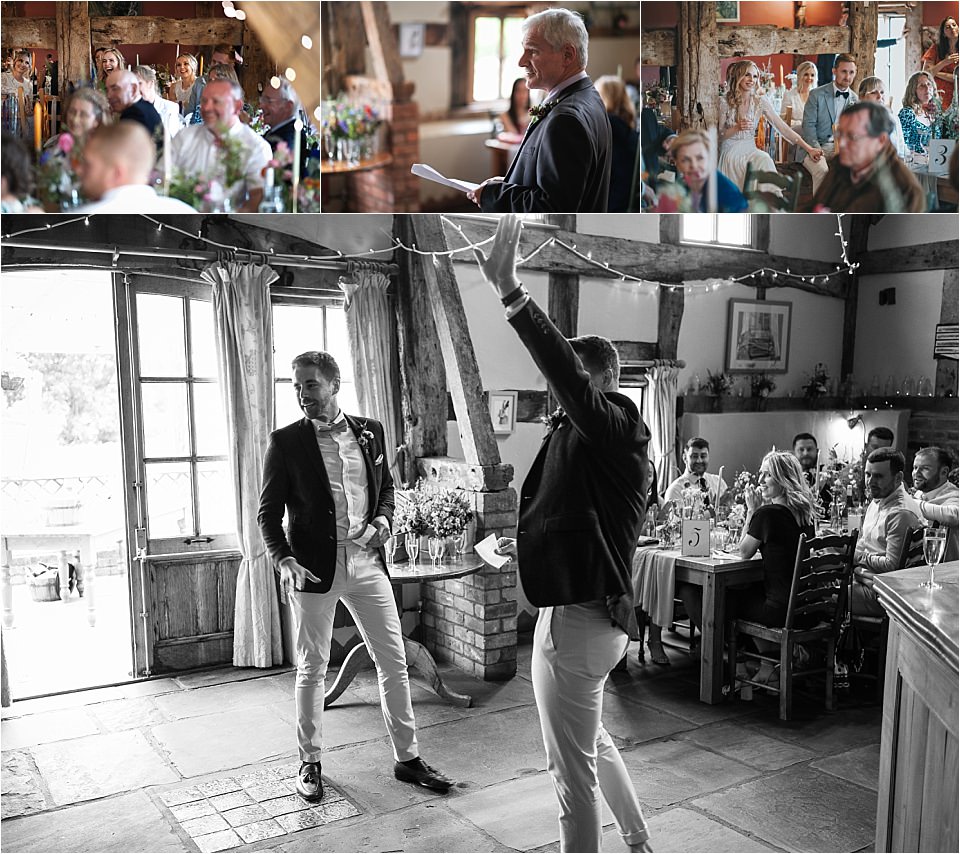 Wedding speeches at the Cider Barn in Herefordshire